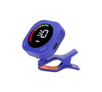 RiToEasysports Accordatore Cromatico a Clamp/Holder con Display a Colori Clamp/Holder Rotante a 360° Accordatore per Chitarra Ricaricabile per Basso Violino Ukulele, Sensore di Vibrazione Ad Alta