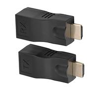 RiToEasysports Adattatore Extender, Trasmissione 3D 1080p 30m, Plug and Play, Supporta HDCP1.1/1.2, CAT5E / 6, 1080p Risoluzione, Trasmissione del Segnale Perdita, Ritardo Zero, Avanzato