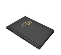 RiToEasysports Album per Monete Design Trasparente Altamente Resistente 120 Tasche per Appassionati di Collezionismo di Monete Realizzato in PVC di Alta qualità e Pelle PU 15 X 11 Cm (BLACK)