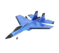 RiToEasysports Aliante RC, Aereo in Schiuma Leggera Resistente Agli Urti con Giroscopio a 3 Assi e Doppia Potenza del Motore, per Giocattolo da Esterno per Bambini (BLUE)