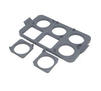 RiToEasysports Anelli di Uova Vassoio, Silicone 6 Anelli di Uovo Staccabile Anelli Piastrelle Non Stick Alimentare Resistenti per le Frittelle Frittelle Omelette
