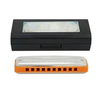 RiToEasysports Armonica a Bocca, Armonica Blues a 10 Fori con Chiave C con Custodia per il Trasporto per Principianti, Adulti, Studenti, Pratica di Esibizione (ORANGE)