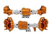 RiToEasysports Assi del Crawler Rc, in Lega di Alluminio Anteriore e Boccone per Asse Posteriore con Finitura Anodizzata Dorata per Auto Crawler Rc in Scala 1:10