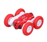 RiToEasysports Auto Acrobatica RC, Piccola Vibrazione a 360 Gradi su Entrambi i Lati Wireless da 2,4 GHz con Luci Colorate, per Bambini di età Superiore a 3 Anni (rosso)