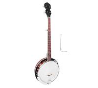 RiToEasysports Banjo a 5 Corde, Banjo a Grandezza Naturale a 5 Corde Professionali con Risonatore Remo Testa Manico in Acero Tastiera in Sapele per Adulti Viaggi Musicali per Principianti