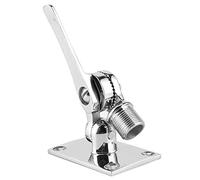 RiToEasysports Base a Cricchetto per Antenna VHF in Acciaio Inossidabile, Supporto per Antenna VHF a Doppio Asse per Imbarcazioni Marine, 1 Filettatura da 14 Pollici, Finitura Lucida a Specchio,