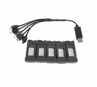 RiToEasysports Batteria al Litio per DroneBatteria al Litio per Drone con Caricabatterie 5 in 1Batteria e Caricabatterie per Drone, Batteria al Litio da 3,7 V 1200 mAh Batteria per Drone