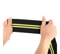 RiToEasysports Benda Elastica al Ginocchio, Design a Strisce, Materiale Morbido e Flessibile per Protezione e Supporto Durante la Corsa, Basket, Yoga, Palestra, Sollevamento Pesi, Sport (Giallo)