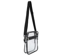 RiToEasysports Borsa a Tracolla Trasparente, Borsa a Tracolla in PVC Trasparente con Design con Cerniera per Controlli di Sicurezza, Viaggi, Eventi Nello Stadio e Uso Quotidiano (L)