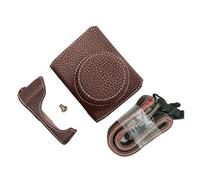 RiToEasysports Borsa per Fotocamera per G7 X Mark II, Custodia Protettiva Stile retrò con Tracolla, Accesso Rapido Al Fondo, Attacco per Treppiede, Pelle Sintetica (BROWN)