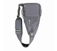 RiToEasysports Borsa Trasversale con Zaino con Fiocco con Buco della Cuffia Striscia Riflettente per Viaggi Esterni Escursionistici Grigio Scuro Grigio Scuro Blu (GREY)