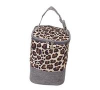 RiToEasysports Bottona Isolata Portatile BOCK BOCCHE PREMIUM ALEMENTO ALLUMINIO MEMINA più Caldo con Maniglia per il Viaggio (Leopardato)