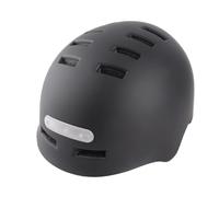 RiToEasysports Casco da Ciclismo con Luce a LED, PC Integrato e Casco da Bici EPS con Faro Anteriore Fanale Posteriore Posteriore USB Ricaricabile 750mAh 12 Prese d'aria per Pendolare Adulto (BLACK