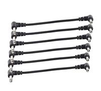 RiToEasysports Cavi per Effetti a Pedale per Chitarra, 6 Connettori a Gomito Ad Angolo Retto da 6,35 Mm, Lunghezza Pollici, con Nucleo in Rame Privo di Ossigeno per Riduzione del Rumore, per