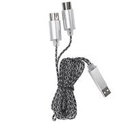 RiToEasysports Cavo MIDI USB, Cavo MIDI per Pianoforte Elettronico USB con Guaina in TPE per Tastiera, Sintetizzatore, Linea di Collegamento per L'editing del Computer