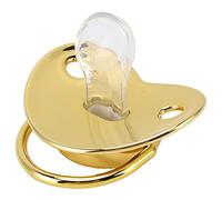 RiToEasysports Ciuccio di Lusso per Neonati, Ciuccio per Neonato di Lusso con per Neonati di per Bambini da 6 a 18 Mesi Alimentazione Contte in Polvere (GOLD)