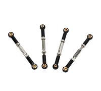 RiToEasysports Collegamenti Camber per Auto RC da 4 Pezzi, Lega di Alluminio Nera Che Riduce le Prestazioni Stabili Alle Vibrazioni, con Dadi e Viti, per Slash 1/10 4X4 2WD Rustler Stampede (70-80mm)