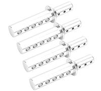 RiToEasysports Colonna per Guscio per Auto RC in Lega di Alluminio da 4 Pezzi, Parti di Ricambio Resistenti e Durevoli, Facile da Installare con Prestazioni Migliorate, Adatta per Auto RC HSP (SILVER)