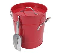 RiToEasysports Contenitore Rotondo per Refrigeratore per Birra in Plastica Resistente con Pala per Ghiaccio per Feste Ed Eventi 7,7x8,1x6,3 Pollici (rosso)
