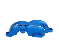 RiToEasysports Copri Ingranaggi in Lega di Alluminio, Alloggiamento Protettivo per Auto RC 4TEC DRIFT 1 10, con Fori di Montaggio e Viti Accurati Facile Installazione (BLUE)