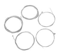 RiToEasysports Corde per Basso Elettrico a 5 Corde Durevoli e Antiruggine, Portatile e Leggero per Principianti di Bassi, Lega di Acciaio Al Nichel, Argento 5 Elettrico