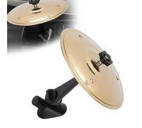 RiToEasysports Crash Auto Cymbal Air Vent Mini Batteria Cymbal Clipon Tipo per Dashboard Automobilistici con Addominali in Lega a Braccio Regolabile per Amanti della Musica Batteristi (GOLD)