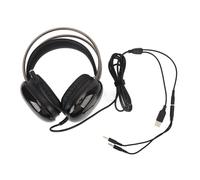 RiToEasysports Cuffie da Gioco, Cuffie da Gioco con Illuminazione RGB Arcobaleno Driver da 50 Mm Over-ear Leggere con Microfono per PC Laptop (BLACK)