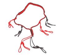 RiToEasysports Duck Call Lanyard, Huntings Goose Chiama Paracord Necklace 12 Loops Regolabili a Mano Intrecciati a Maglia con Nylon per Campeggio All'aperto (Rosso)