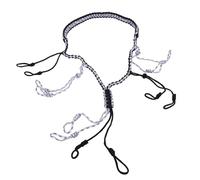 RiToEasysports Duck Call Lanyard, Huntings Goose Chiama Paracord Necklace 12 Loops Regolabili a Mano Intrecciati a Maglia con Nylon per Campeggio All'aperto (Black)