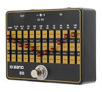 RiToEasysports Effetti per Chitarra, Equalizzatore a 10 Bande con True Bypass e Custodia in Metallo, per Controllo del Suono della Chitarra Elettrica Ed Effetti Personalizzati