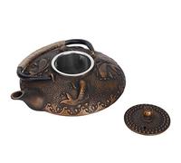 RiToEasysports Elegante Pentola per L'acqua retrò in Ferro da 0,9 Litri, Bollitore per il tè Funzionale per Uso Domestico, Bel Design, Regalo o Collezione
