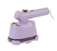 RiToEasysports Ferro a Vapore Portatile, Superficie di Stiratura a Pannello Grande con Angolo Morto a 360 °, Serbatoi d'Acqua da 120 Ml, Termostato Intelligente, Design Compatto per Viaggi, (Viola)