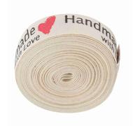 RiToEasysports Fonti di Cotone a Mano una Banda Creativa Fatta a Mano da 1,5 Cm per L'imballaggio Ideale per la Creazione Generale, il Cucito o L'imballaggio di Progetti (cuore rosso fatto a mano)