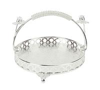 RiToEasysports Fruit Tray Elegant European Retro Style con una Zona Decorativa in Lega Decorativa per Feste -materiali della Casa Moderna (Colore argento Taglia media)