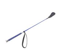 RiToEasysports Frustino da Equitazione, Frustino da Cavallo da 68 Cm con Manico Antiscivolo e Cappuccio a Fungo Placcato Ni, Asta in Fibra di PC e Punta in Pelle per Sport Equestri (Blue)