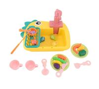 RiToEasysports Giocattolo Lavastoviglie Dinosauro con Acqua Corrente, 2 | Rubinetto Elettrico Fa Circolare L'Acqua, Plastica, Gioco Domestico o in Classe, Include Gioco di Pesca