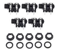 RiToEasysports Jack per Chitarra, Presa Jack Stereo da 6,35 Mm Connettore di Ingresso Audio per Microfono da 6,5 Mm per Chitarra Elettrica Studio di Registrazione Performance Dal Vivo (Presa