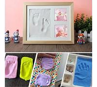 RiToEasysports Kit Argilla Impronta Mano Bambino per Ricordo Impronta | Pasta Morbida Non Tossica, Confezione di Argilla da 7 Colori, per Impronta del Piede del Bambino da 0 a 6 Mesi, Facile