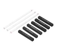 RiToEasysports Kit da Disegno per Studenti D'arte con Matite a Carboncino Bianco, 3 Carboncini e 6 Strisce di Carboncino, per Pennellate Espressive e Lavori Dettagliati