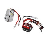 RiToEasysports Kit ESC Motore Cingolato RC, Motore a Spazzole 550 con ESC 60A per Crawler SCX10 1/10, Compatibile con Axial Gen8, Avvio Fluido e Alta Efficienza per Avventure Fuoristrada (16T)