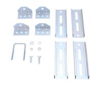 RiToEasysports Kit Staffe per Cuccetta Superiore Girevole Kit Staffe per Cuccetta per Rimorchio per Barche Zincato 4 Set per Traverse da 3 X 3 Pollici 2 X Pollici 1,5 Angolo Regolabile Metallo