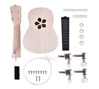 RiToEasysports Kit Ukelele a 4 Corde, Accessori per Strumenti in Tiglio Non Verniciato per Migliorare le abilità (Petali di fiori)