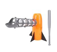 RiToEasysports Lanciatori di Baseball, Allenatore Automatico di Baseball in Plastica con Avvio con Un con 5 Palline e 1 Mazza per L'allenamento