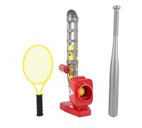 RiToEasysports Macchina del Campo da Baseball Automatico 3 Angoli di Lancio Regolabili, Migliora l'esperienza Sportiva, Un Comodo Set di Giochi con Mazza da Baseball, Racchetta da Tennis per (Rosso)