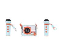 RiToEasysports Macchina Karaoke Versatile con Microfoni Wireless, Batteria Ad Alte Prestazioni, Adatta per attività in Classe, Lezioni di Musica (ORANGE)