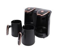 RiToEasysports Macchina per caffè Turco Elettrica Potente Design a Doppio Scomparto per Preparare 2 Gusti per Casa e Ufficio