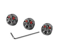 RiToEasysports Manopole per Chitarra Elettrica, Manopole per Tono Volume con Teschio in Metallo da 3 Pezzi con Albero Universale da 8 Mm, per Parti di Ricambio per Basso di Chitarre Elettriche di