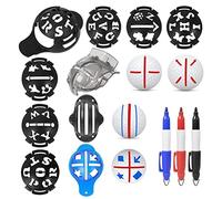 RiToEasysports Marcatore per Pallina da Golf, Kit Allineamento 12 Pezzi con 6 Design Diversi, Accessorio Golf per Precisione e Pratica, for Principianti Professionisti Campo e Allenamento