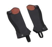 RiToEasysports Mezze Ghette per Equitazione, Comode Ghette per Equitazione in Pelle di Vacchetta con Cerniera a Tutta Lunghezza per Cavalieri Giovani (CM)