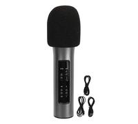 RiToEasysports Microfono Palmare, Microfono Portatile Suono Chiaro Riduzione del Rumore Piccolo Palmare con Batteria di Grande capacità da 500 MAh per Cantare in Live Streaming (BLACK